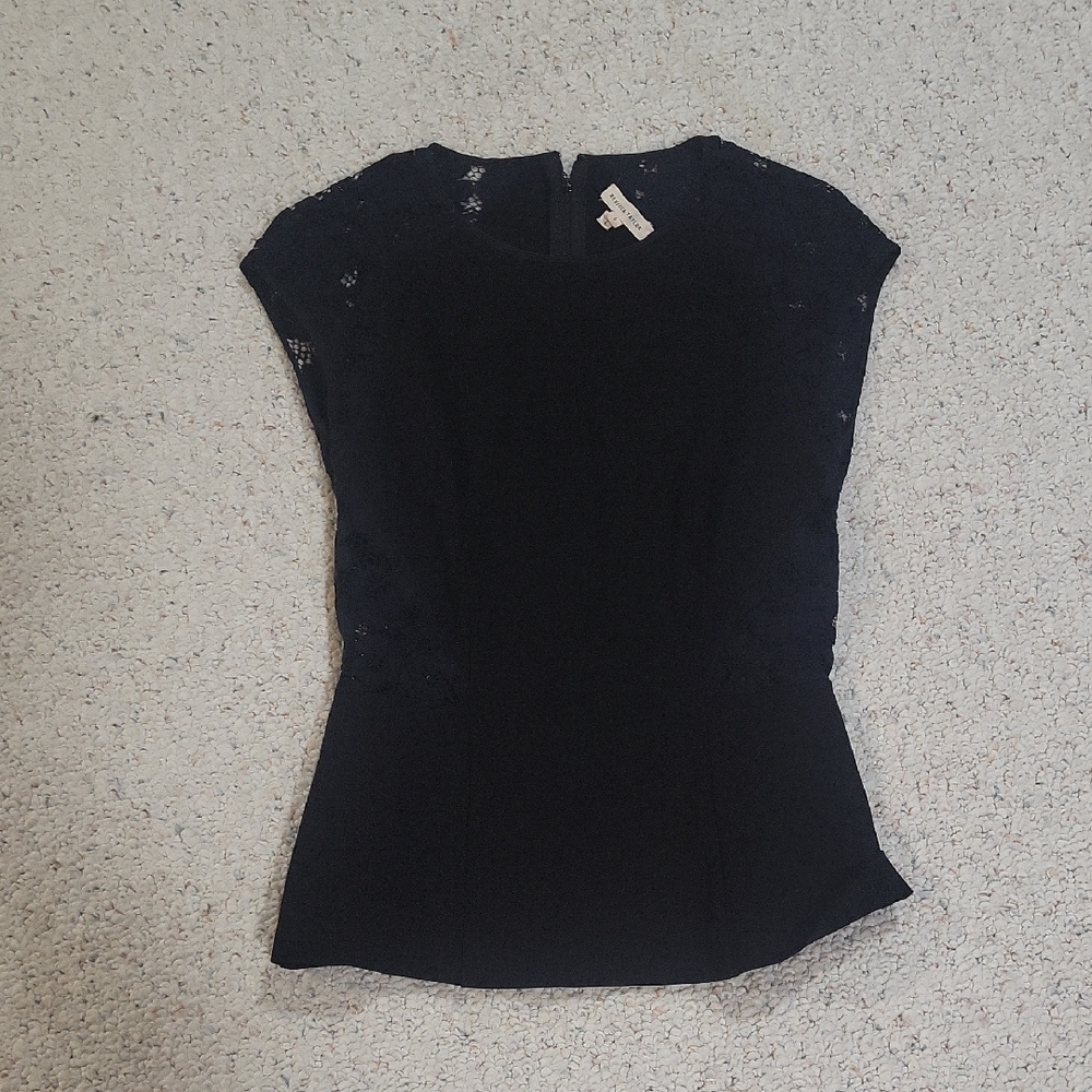 Rebecca Taylor Black Lace Blouse